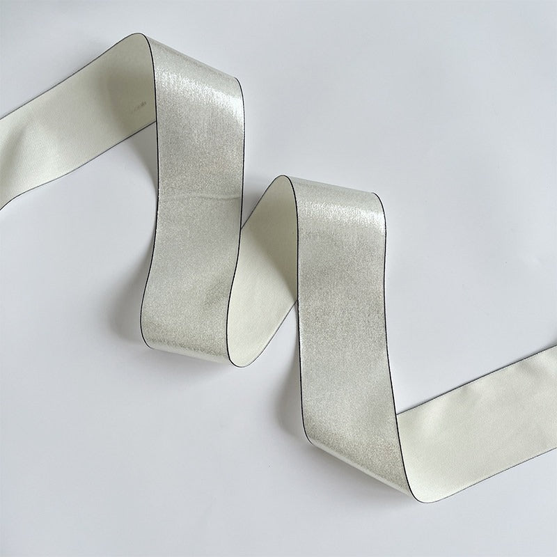 Silver Ribbon Set · 10 Rolls · Satin Sheer Lace Metallic