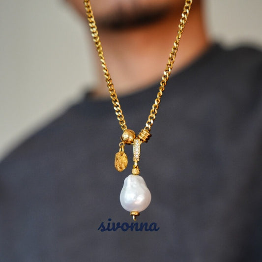 Baroque Pearl Drop Pendant Necklace