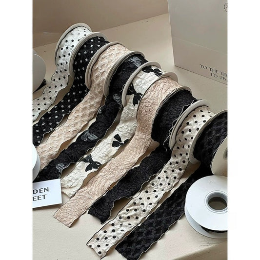 Monochrome Textured Craft Ribbon · DIY & Floral