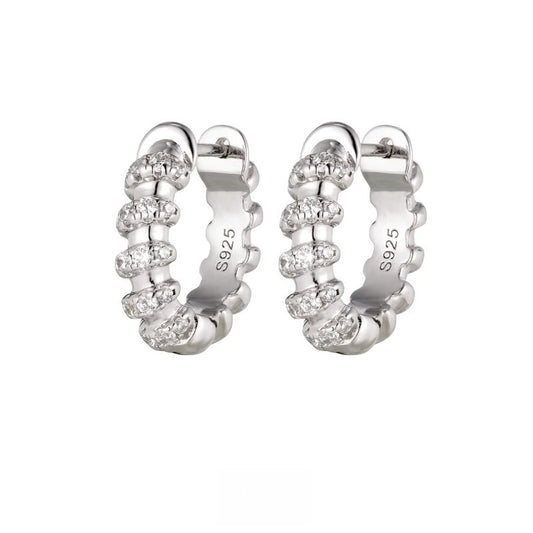 Stylish Women's Earrings | Sterling Silver Gold-Plated Zirconia Studs