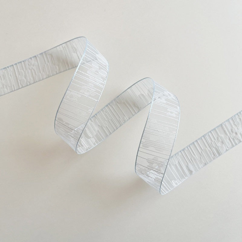 Champagne gold silver thread sheer organza wired ribbon for gift ribbon and garlands — Sivonna gold sheer ribbon