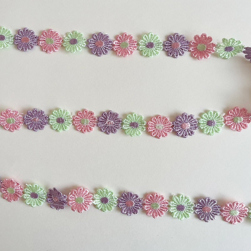 Daisy Flower Trim · Embroidered Lace Chain · Craft & Sewing