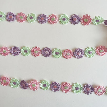 Daisy Flower Trim · Embroidered Lace Chain · Craft & Sewing