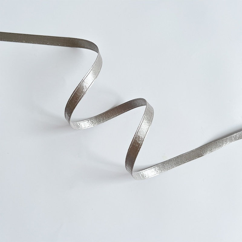 Silver Ribbon Set · 10 Rolls · Satin Sheer Lace Metallic