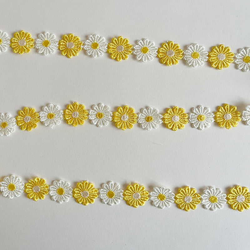 Daisy Flower Trim · Embroidered Lace Chain · Craft & Sewing