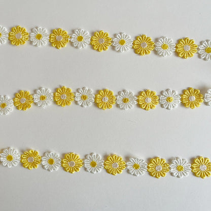 Daisy Flower Trim · Embroidered Lace Chain · Craft & Sewing
