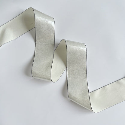 Silver Ribbon Set · 10 Rolls · Satin Sheer Lace Metallic