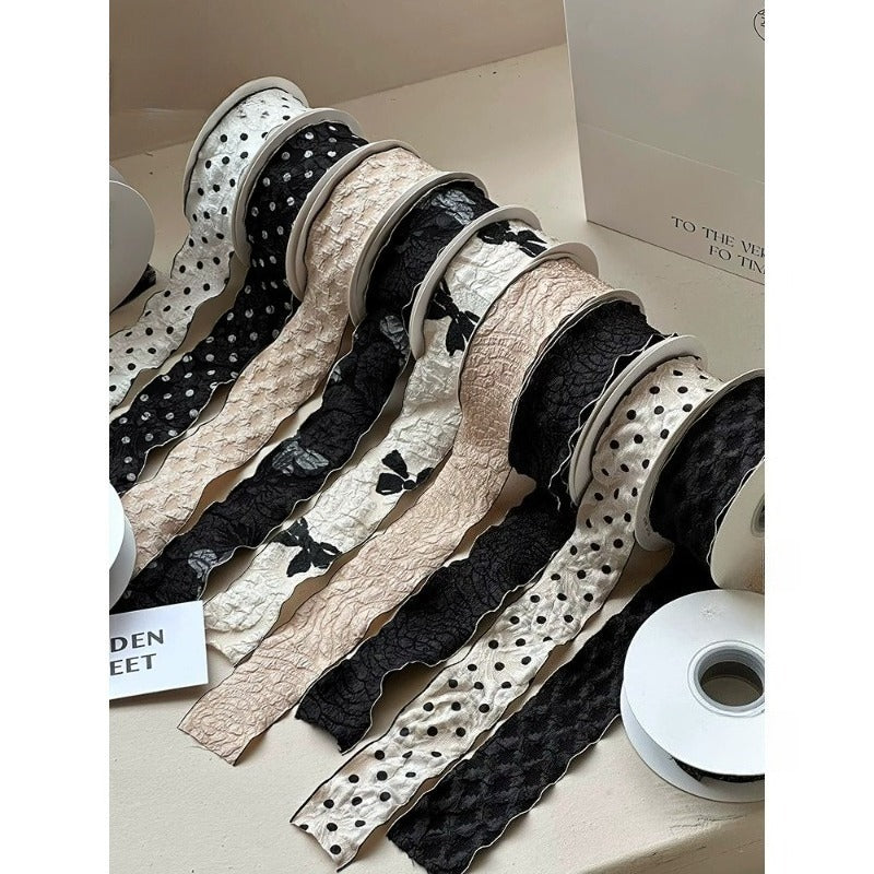 Monochrome Textured Craft Ribbon · DIY & Floral