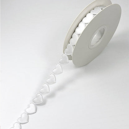 Heart Shape Satin Trim Ribbon · 10mm · Valentine & Gift Wrapping