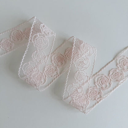 Pink Lace Trim Ribbon · 10 Patterns · Sewing & Bridal Craft