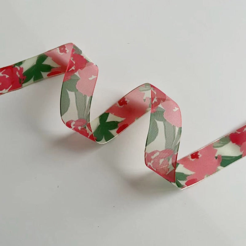 Floral Print Sheer Ribbon · 25mm · Bouquets & Gift Wrapping