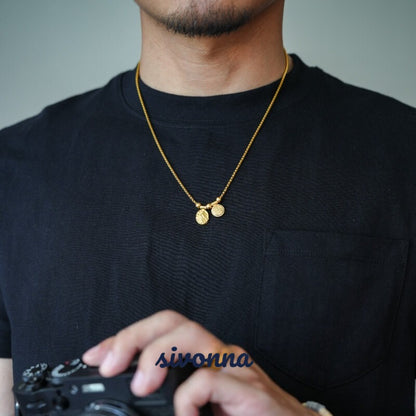 Ancient Roman Dual Coin Pendant Necklace