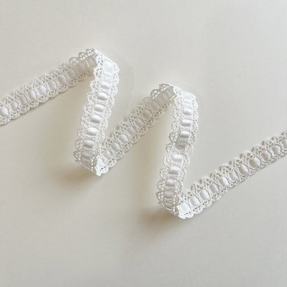 Crochet Lace Trim Ribbon · Threaded Center · 20mm · Craft & Sewing