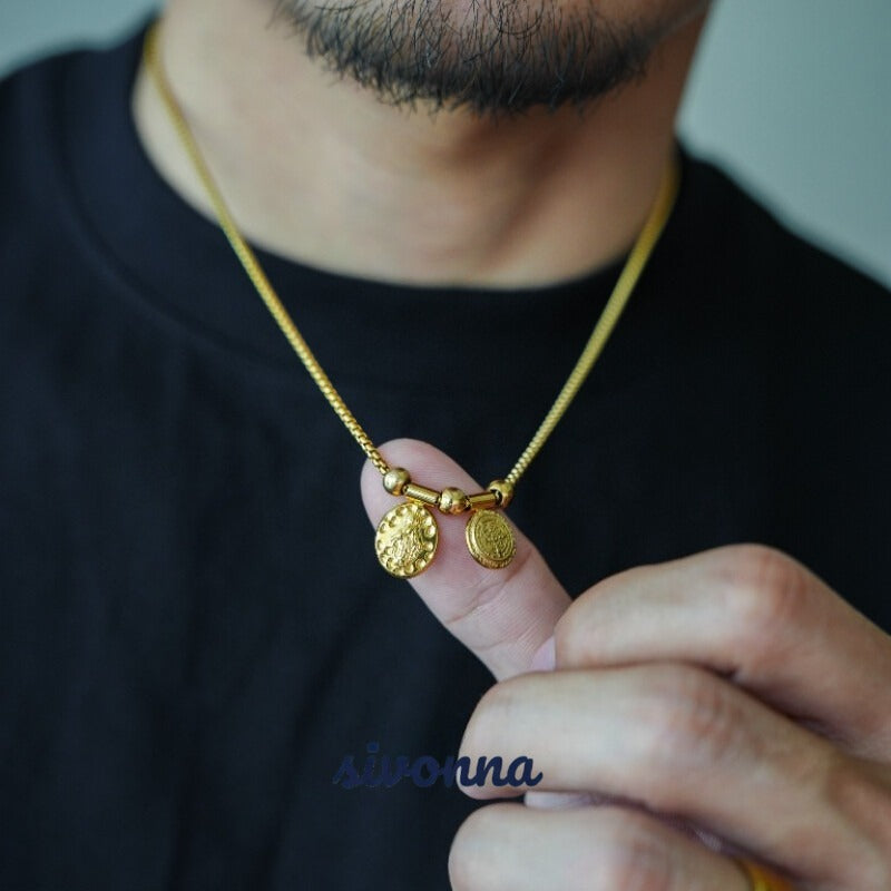 Ancient Roman Dual Coin Pendant Necklace