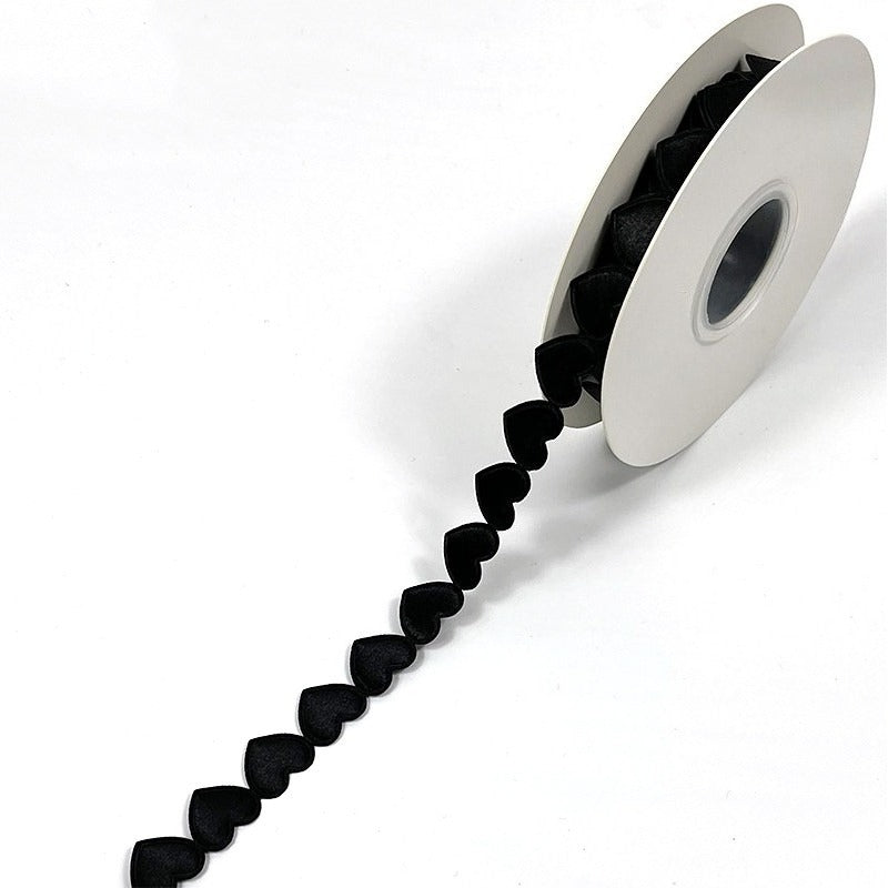 Heart Shape Satin Trim Ribbon · 10mm · Valentine & Gift Wrapping