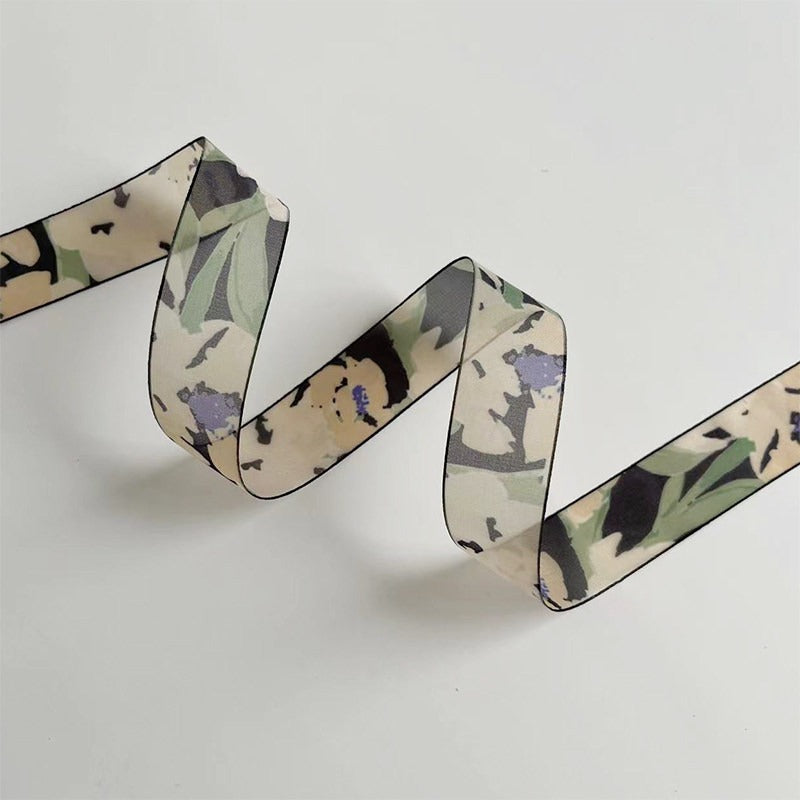 Floral Print Sheer Ribbon · 25mm · Bouquets & Gift Wrapping