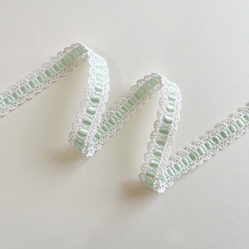 Crochet Lace Trim Ribbon · Threaded Center · 20mm · Craft & Sewing