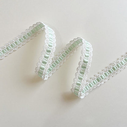 Crochet Lace Trim Ribbon · Threaded Center · 20mm · Craft & Sewing