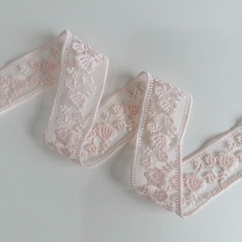 Pink Lace Trim Ribbon · 10 Patterns · Sewing & Bridal Craft