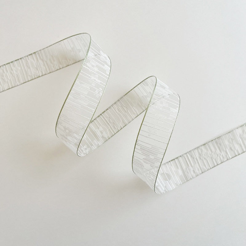 Silver Thread Sheer Organza Ribbon · Wired Craft Ribbon for Floral & Gift Wrapping