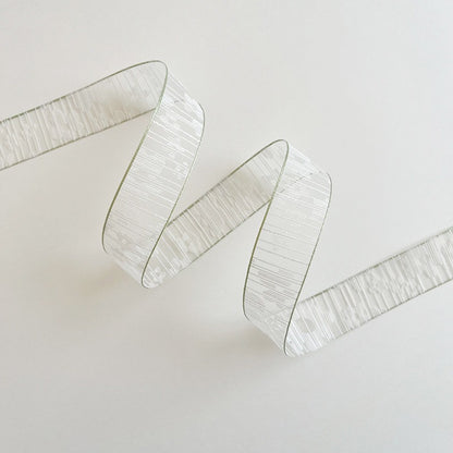 Silver Thread Sheer Organza Ribbon · Wired Craft Ribbon for Floral & Gift Wrapping