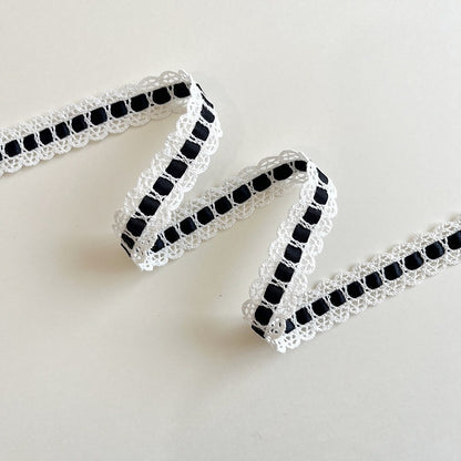 Crochet Lace Trim Ribbon · Threaded Center · 20mm · Craft & Sewing