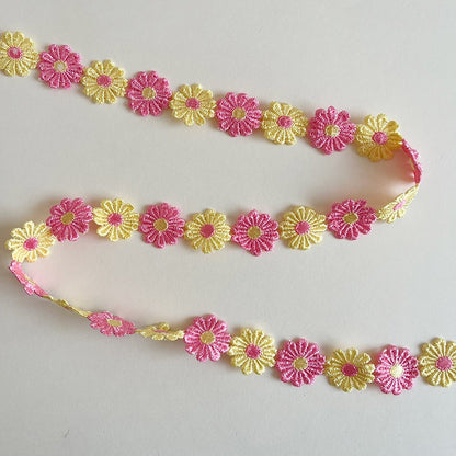 Daisy Flower Trim · Embroidered Lace Chain · Craft & Sewing