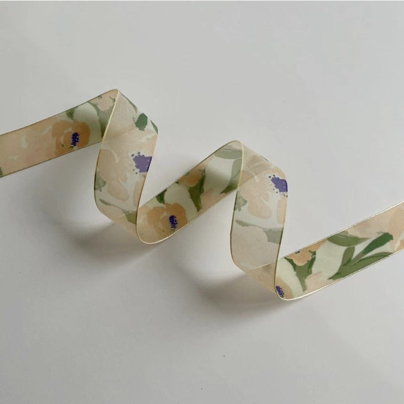 Floral Print Sheer Ribbon · 25mm · Bouquets & Gift Wrapping
