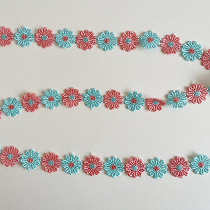 Daisy Flower Trim · Embroidered Lace Chain · Craft & Sewing