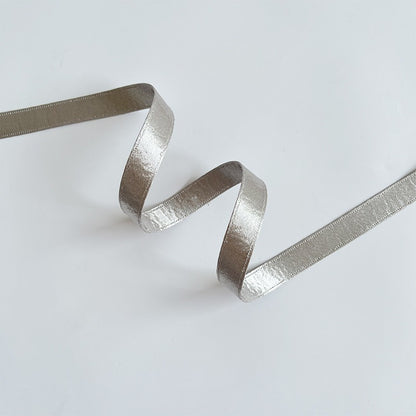 Silver Ribbon Set · 10 Rolls · Satin Sheer Lace Metallic